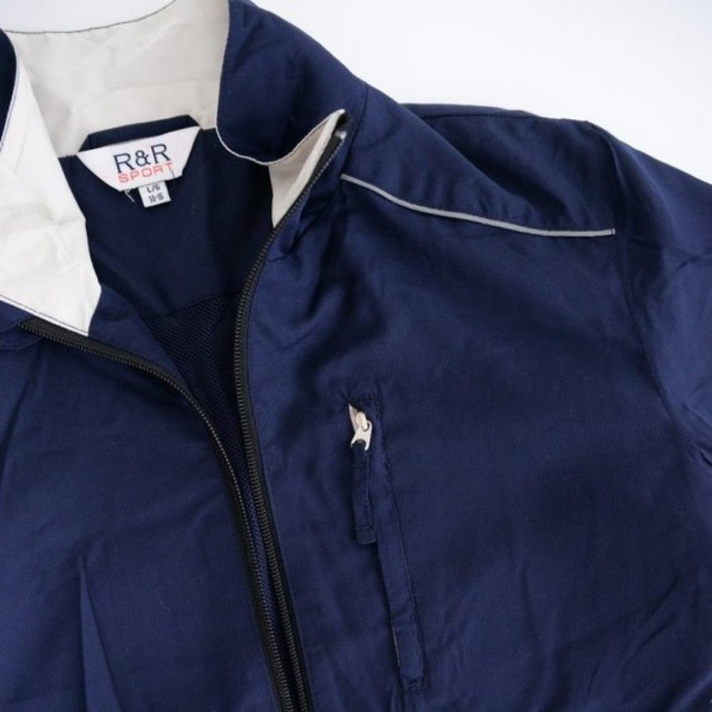 Vintage R&R Navy Spring/ Fall Jacket Size  Large - Picture 9 of 10